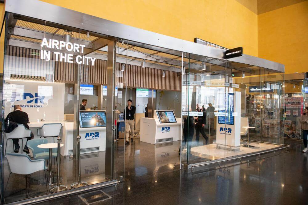 Airport in the City off-airport check-in desk at Rome Termini Station powered by DUBZ